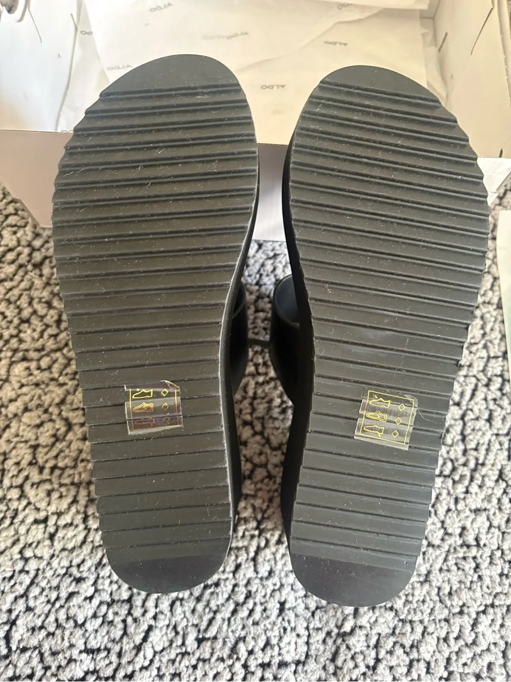 Black Wedge Thong Sandal